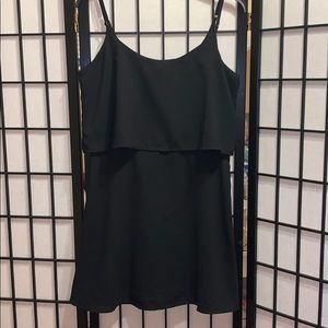 A&F BLACK OVERLAY DRESS
